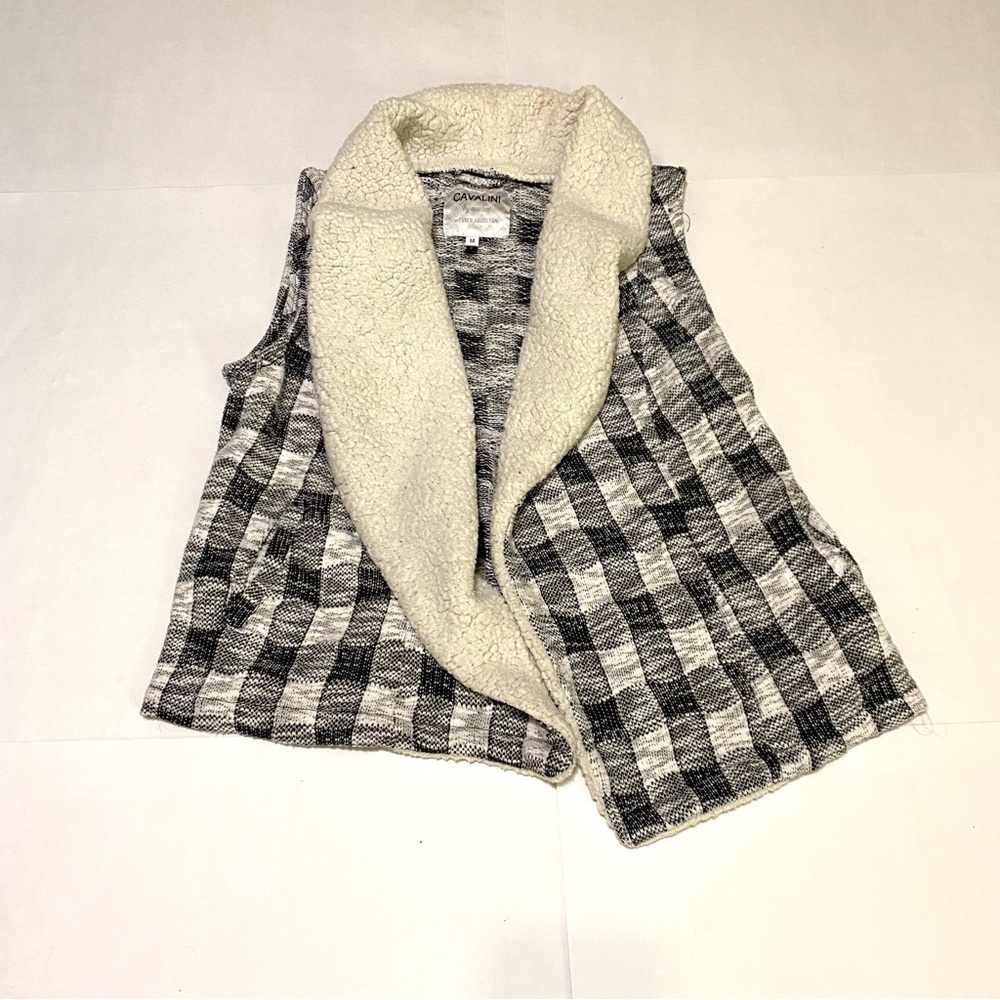 Cavalini Black and White Sweater Vest